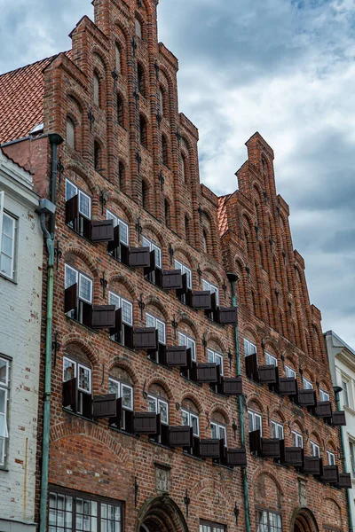 Исторические Здания Центре Любека Объект Всемирного Наследия Unseco Lubeck Германия — стоковое фото