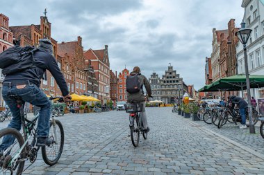 Luneburg Almanya Tarihi Şehri - LUENEBURG, Almanya - 10 Mayıs 2021