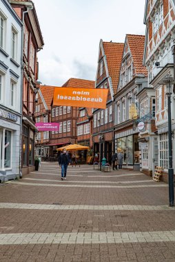 Stad Almanya 'nın tarihi şehrinin güzel manzarası - STADE, GERMANY - 10 Mayıs 2021