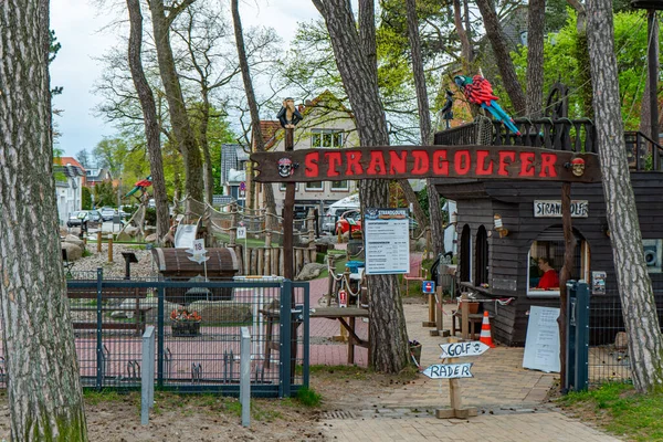 Miniatuur Golfbaan Aan Het Strand Lubeck Duitsland Mei 2021 — Stockfoto