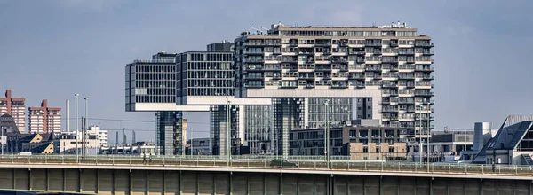 Modern Crane Houses Cologne River Rhine Cologne Germany Haziran 2021 — Stok fotoğraf