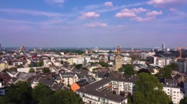 Köln Almanya 'sının çatıları üzerinde - hava fotoğrafçılığı