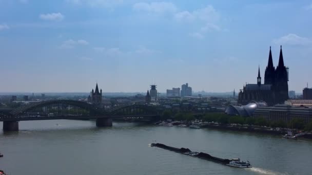 Skyline Cologne Sur Rhin Cologne Allemagne Juin 2021 — Video