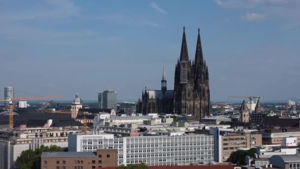 Місто Кельн Німеччина Його Знаменитим Кафедральним Собором Cologne Germany Липня — стокове відео