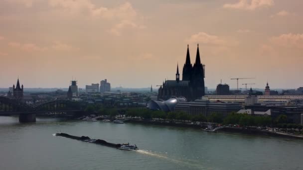 Skyline Cologne Sur Rhin Cologne Allemagne Juin 2021 — Video