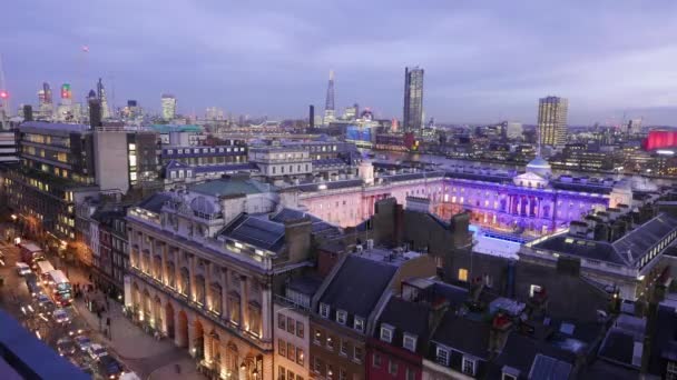 A légi felvétel a londoni és Somerset House — Stock videók