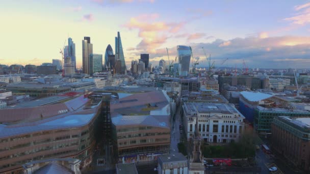 Vue aérienne sur la ville de Londres — Video