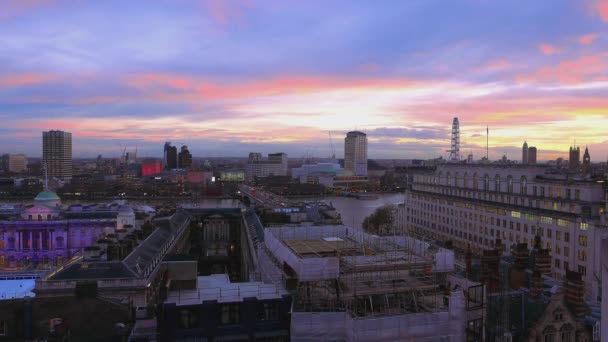 Fantastisk himmel över London — Stockvideo