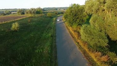 white car speeding in the field, aero