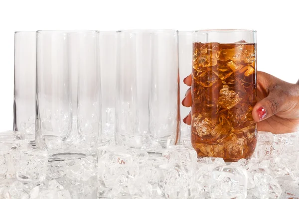 Zestaw kubków szklanych z piciem — Zdjęcie stockowe