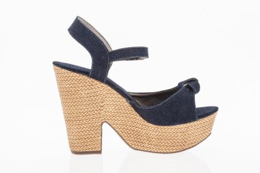 Platform Ayakkabı bez mavi jean yaptım