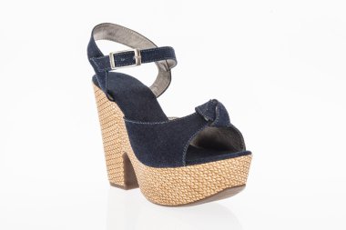 Platform Ayakkabı bez mavi jean yaptım