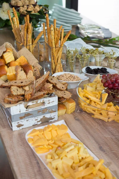 Social events reception; tasty snacks for guests at the reception.