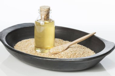 Sesamum indicum - Yenilebilir Organik Beyaz Susam Tohumu Yağı.