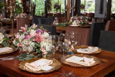 Etkinlik ya da düğün resepsiyonu için dekorasyon.