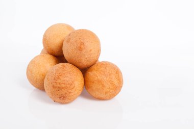 Fritter Geleneksel Kolombiya Yemekleri; Fotoğraf Beyaz Arkaplanda