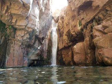 Cibecue Falls Manzarası, Apaçi Kalesi Kızılderili Bölgesi, Arizona. Yüksek kalite fotoğraf