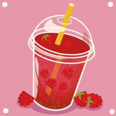 Ahududu suyu plastik bir kap içine