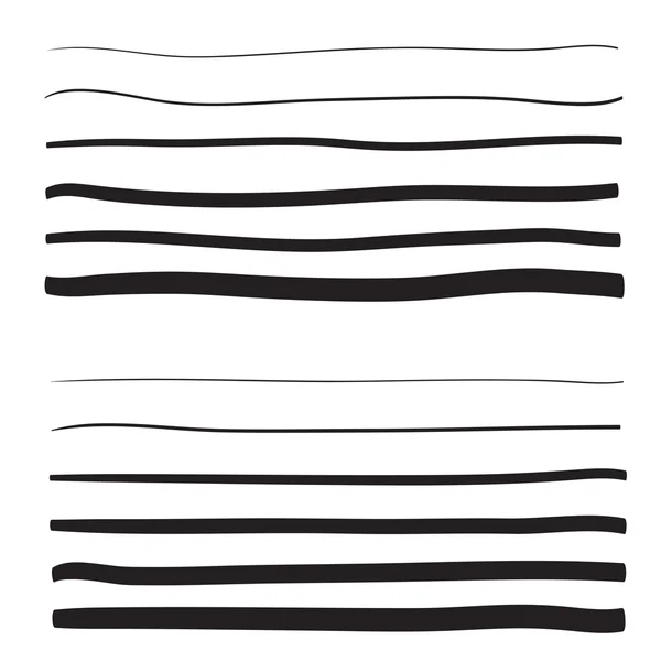 Handgezeichnete Linien Ornament Rahmen Vektor Set Illustration, grafische Symbole — Stockvektor