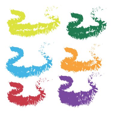 Hand drawn banners set vector icons illustratio