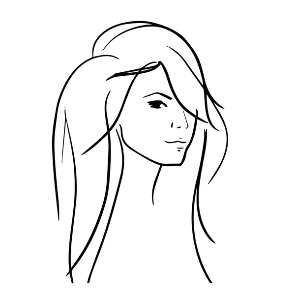 El modeli kadın vektör simge tasarlamak çekilmiş