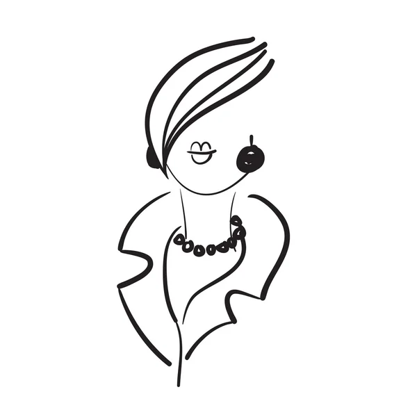 El modeli kadın vektör simge tasarlamak çekilmiş