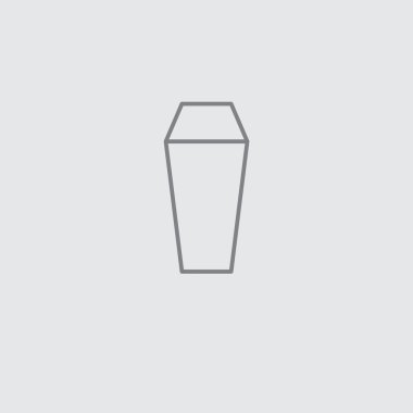 İnce çizgi termos vektör evrensel simgesi