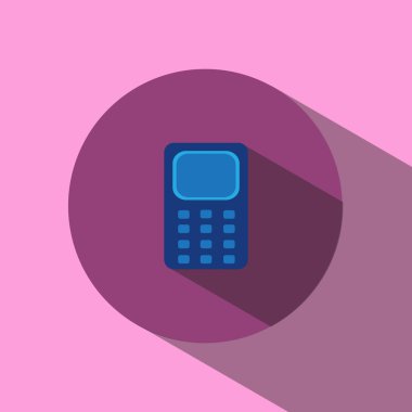 Düz telefon simge vektör evrensel işareti