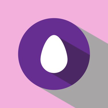 Düz yumurta simge vektör evrensel işareti