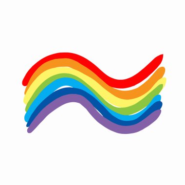 Elle çizilmiş gökkuşağı doodle simge vektör Karalama Çizim