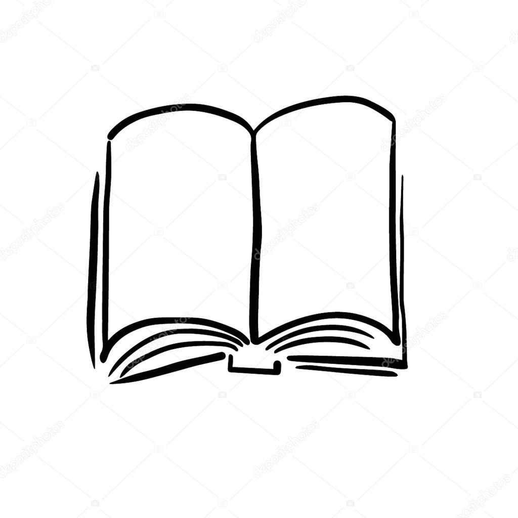 Hand drawn book doodle symbol vector scribble illustration