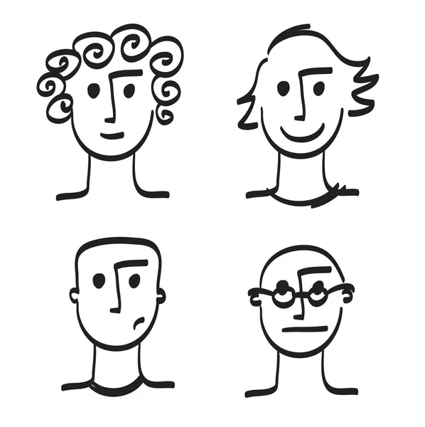 Adam yüz vektör çizim ICO el çekilmiş