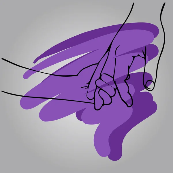 Hand drawn hands vector illustration symbol ico — Stock Vector