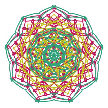 Mandala el çizilen illüstrasyon