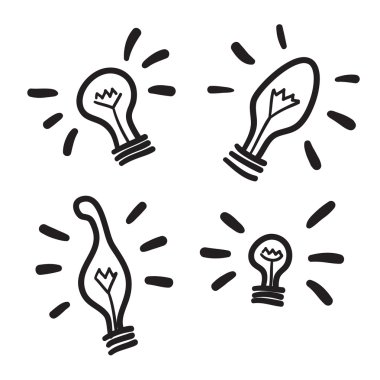 Lambalar elle çizilmiş illüstrasyon vektör