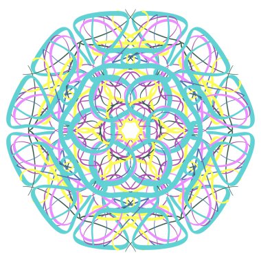 Mandala soyut daire süs vektör çizim el çekilmiş