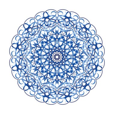 Mandala soyut daire süs vektör çizim el çekilmiş