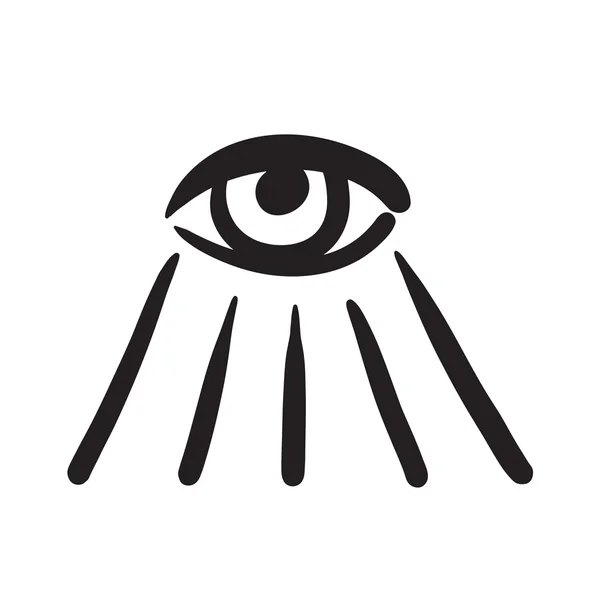 Ručně tažené oko symbol Vektorové ikonu obrázku — Stockový vektor