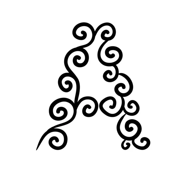 Ручная рисованная буква Векторная каракуль — стоковый вектор