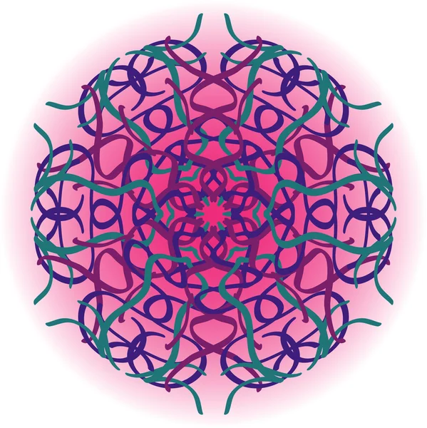 Hand drawn mandala abstract circle ornament vector illustration — Stock Vector