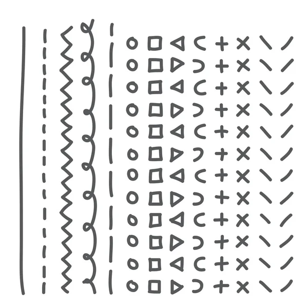 Linien handgezeichnet Design Element Vektor — Stockvektor