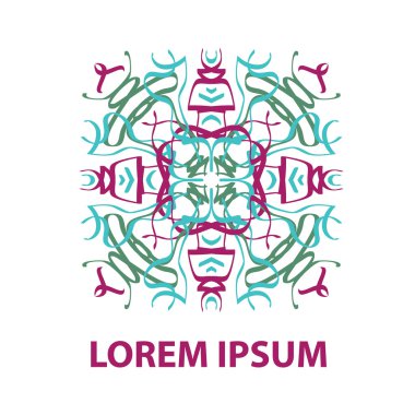 Mandala soyut daire süs vektör çizim el çekilmiş.