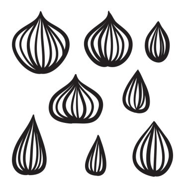 Soyut tasarım öğeleri el vektör simge çizilmiş