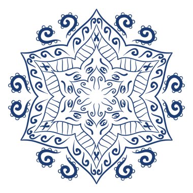 Mandala soyut daire süs vektör çizim el çekilmiş