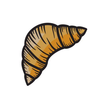 Kruvasan vektör elle çizilmiş