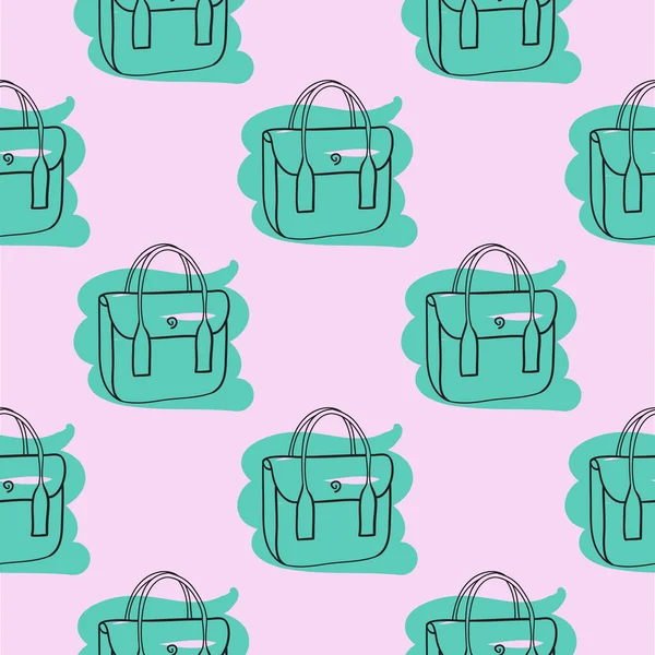 Çanta seamless modeli pembe el çizmek
