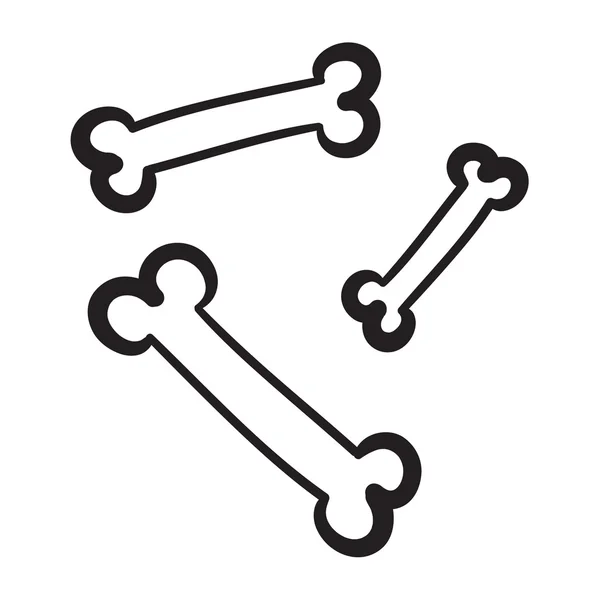 Elle çizilmiş kemik vektör çizim Icon set