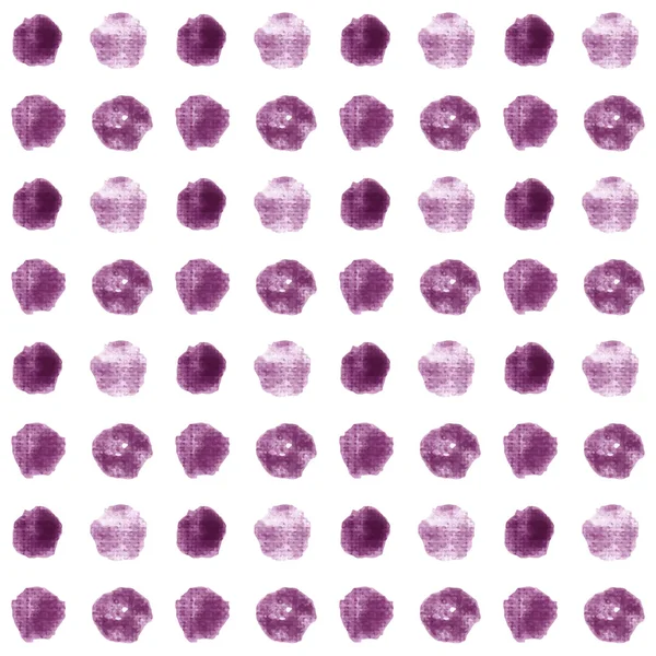水彩紫点矢量无缝图案手绘 — 图库矢量图片