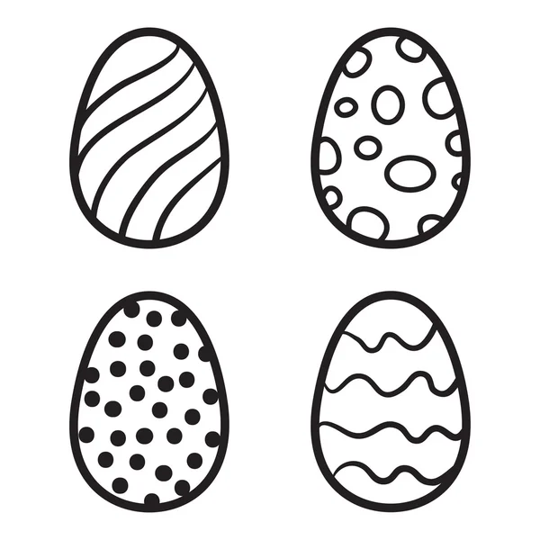 Happy Easter eggs vector card illustration hand drawn with easte — Wektor stockowy