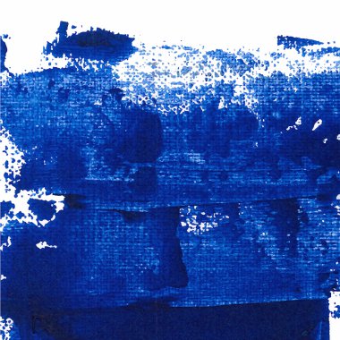 Akrilik boya, üzerinde beyaz colo mavi ile vektör arka plan doku fırça kontur el boyalı